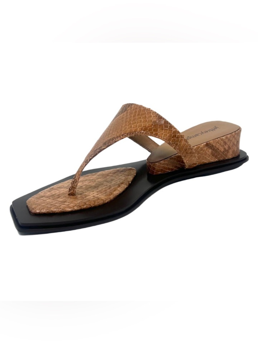 Jeffrey Campbell Pedastal Beige Snakeskin Sandals size 8